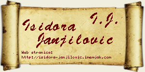 Isidora Janjilović vizit kartica